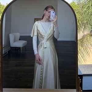 “VNAIX WEDDING” BRIDESMAID WRAP DRESS CHAMPAGNE SZ 4